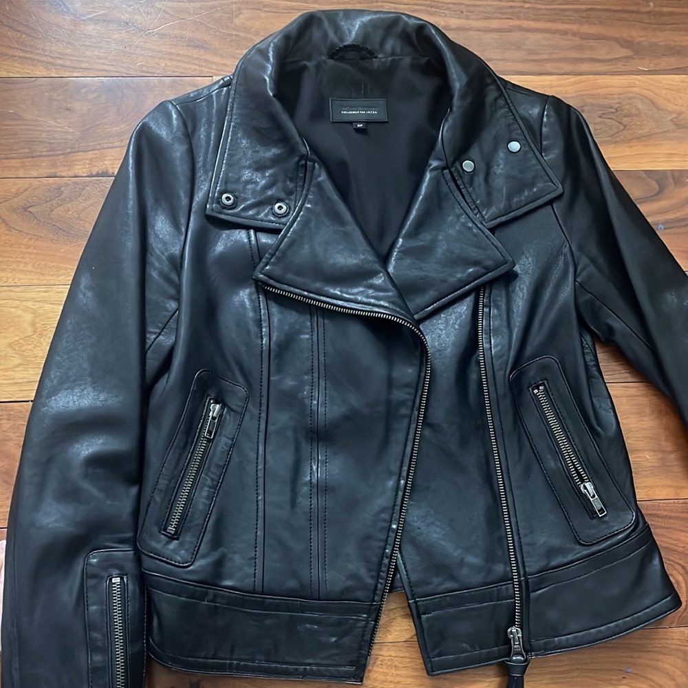 Mackage for Artizia . Absolutely stunning leather motto jacket. Black.
